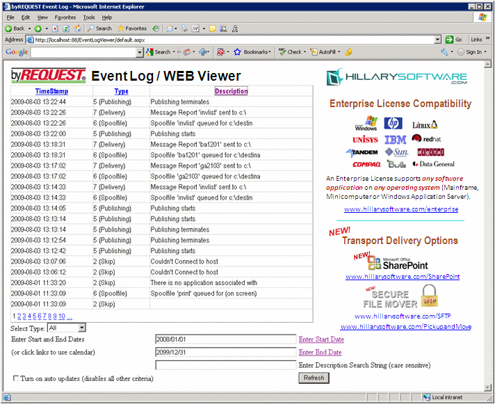 byREQUEST Event Log / WEB Viewer